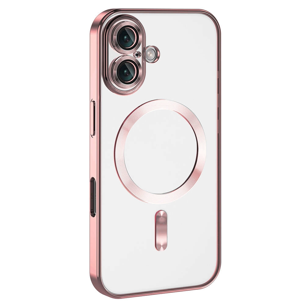 iPhone Uyumlu 16 Plus Kılıf Kamera Korumalı M-safe Wireless Şarj Özellikli Zore Demre Kapak
