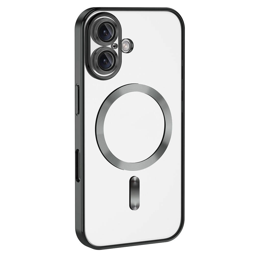 iPhone Uyumlu 16 Plus Kılıf Kamera Korumalı M-safe Wireless Şarj Özellikli Zore Demre Kapak