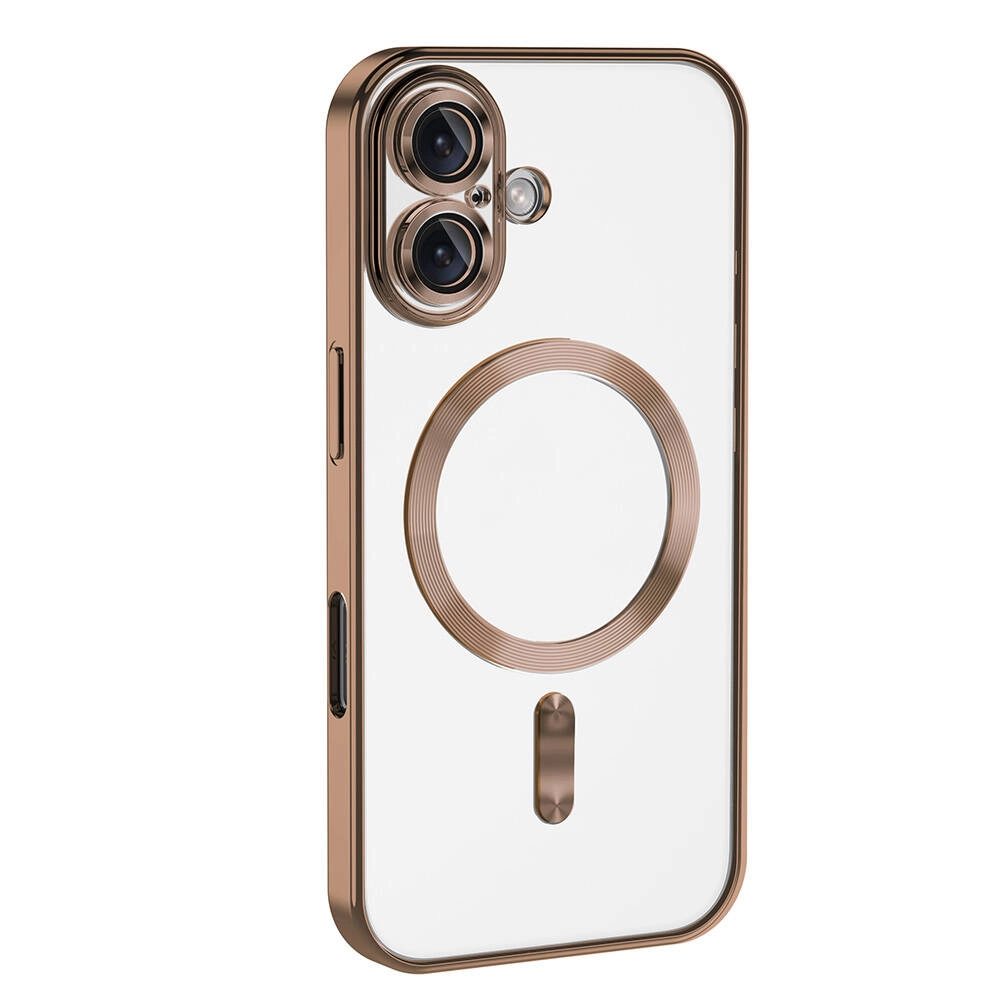 iPhone Uyumlu 16 Plus Kılıf Kamera Korumalı M-safe Wireless Şarj Özellikli Zore Demre Kapak