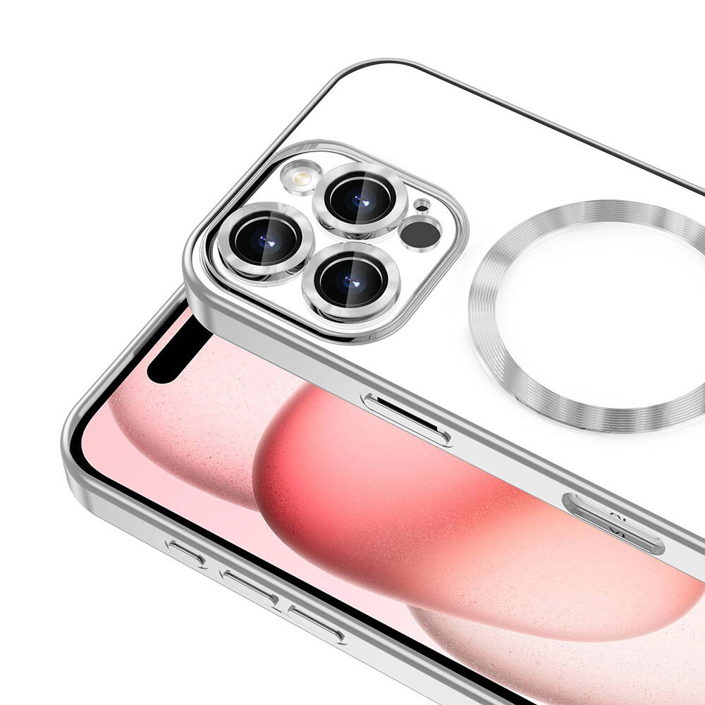 iPhone Uyumlu 16 Pro Kılıf Kamera Korumalı M-safe Wireless Şarj Özellikli Zore Demre Kapak