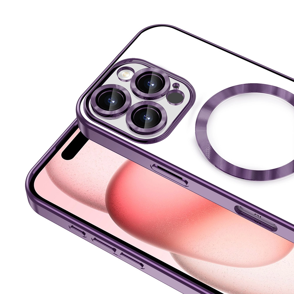 iPhone Uyumlu 16 Pro Kılıf Kamera Korumalı M-safe Wireless Şarj Özellikli Zore Demre Kapak