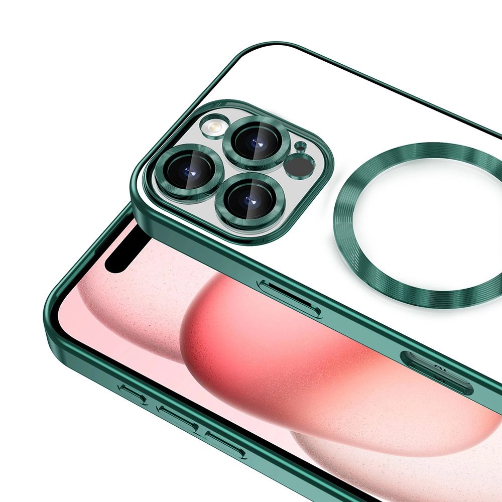 iPhone Uyumlu 16 Pro Kılıf Kamera Korumalı M-safe Wireless Şarj Özellikli Zore Demre Kapak