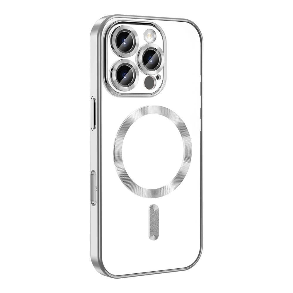 iPhone Uyumlu 16 Pro Max Kılıf Kamera Korumalı M-safe Wireless Şarj Özellikli Zore Demre Kapak