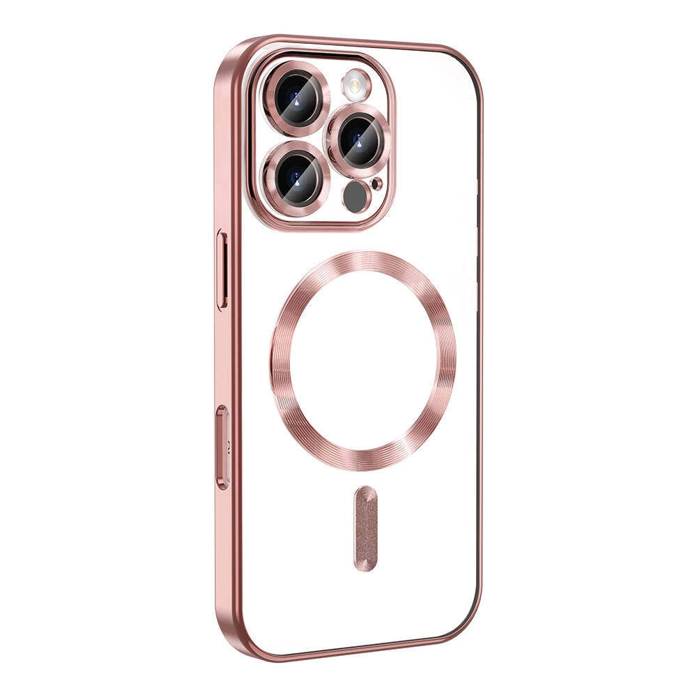 iPhone Uyumlu 16 Pro Max Kılıf Kamera Korumalı M-safe Wireless Şarj Özellikli Zore Demre Kapak