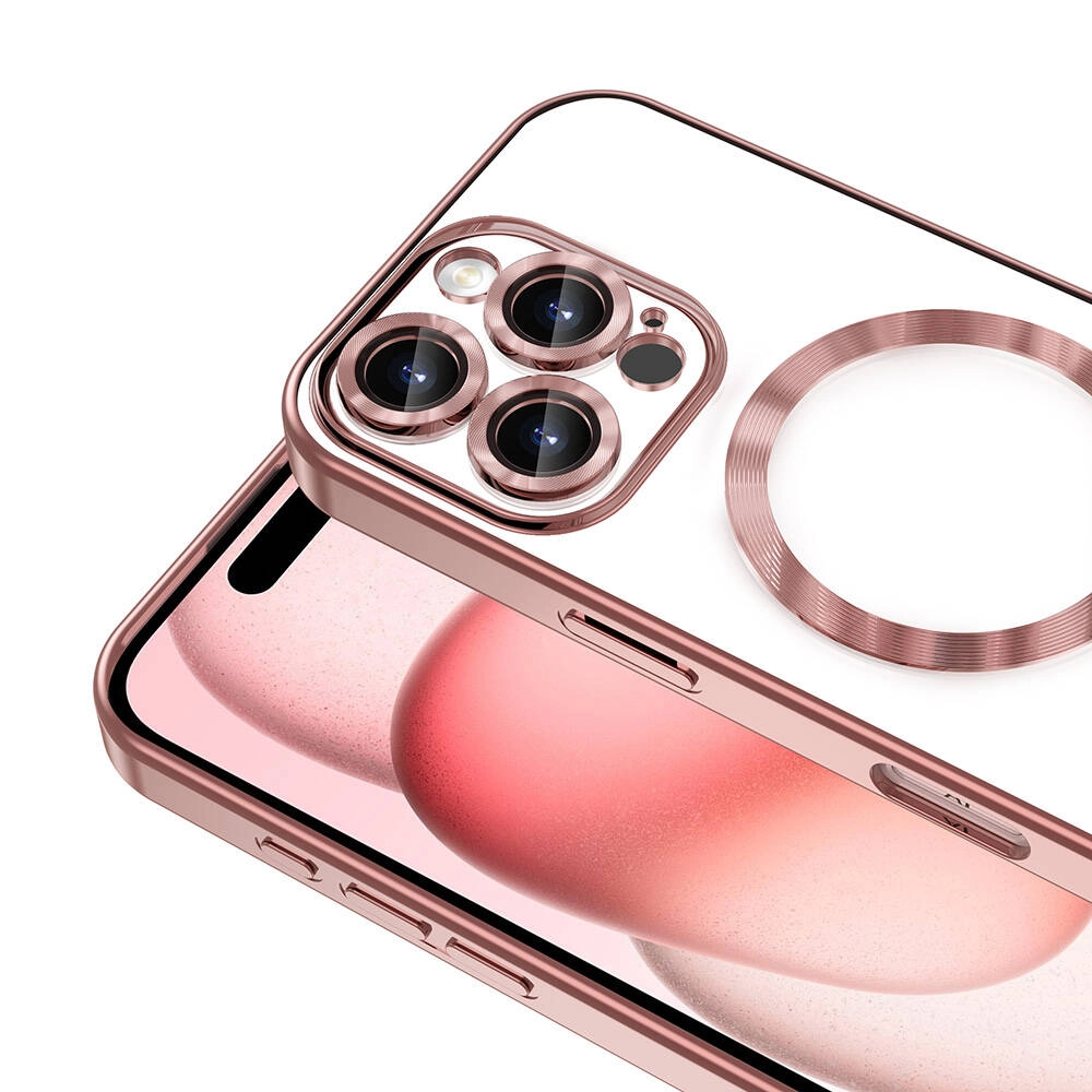 iPhone Uyumlu 16 Pro Max Kılıf Kamera Korumalı M-safe Wireless Şarj Özellikli Zore Demre Kapak