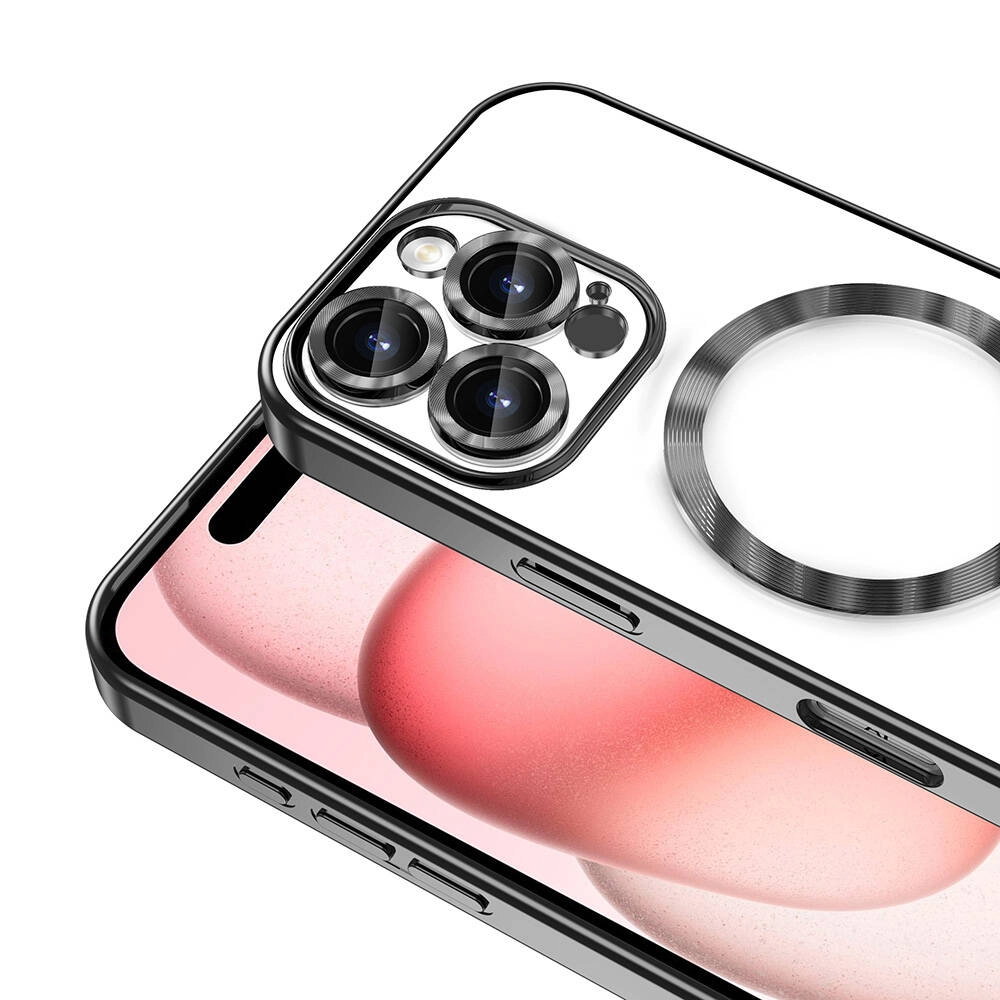 iPhone Uyumlu 16 Pro Max Kılıf Kamera Korumalı M-safe Wireless Şarj Özellikli Zore Demre Kapak