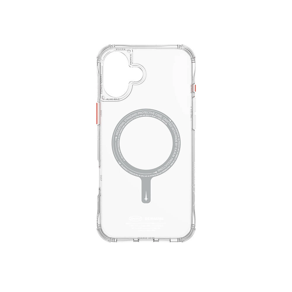 iPhone Uyumlu 16 Plus Kılıf M-safe Şarj Özellikli Şeffaf Airbag Tasarımlı Skinarma Saido Kapak