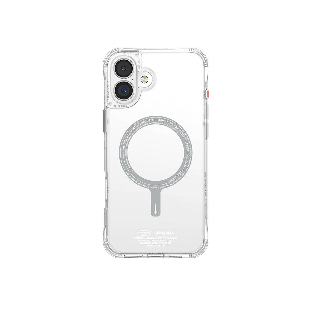 iPhone Uyumlu 16 Plus Kılıf M-safe Şarj Özellikli Şeffaf Airbag Tasarımlı Skinarma Saido Kapak
