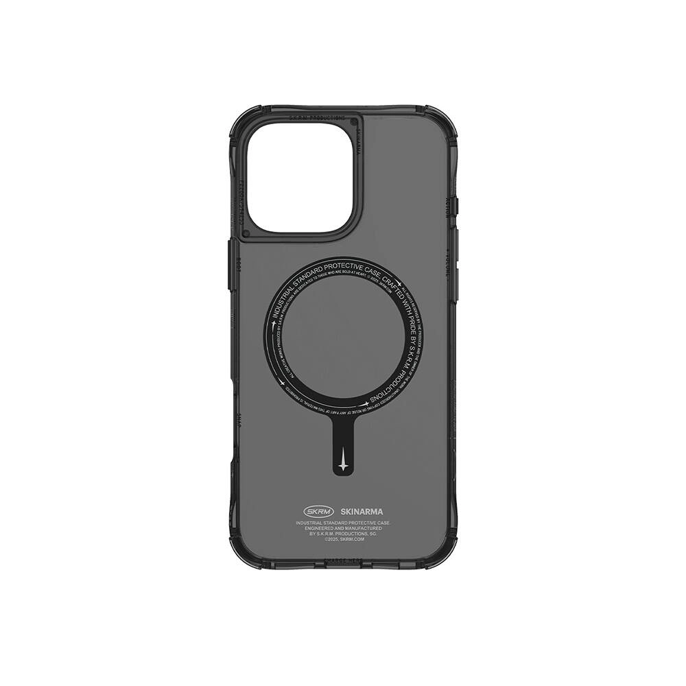 iPhone Uyumlu 16 Pro Kılıf M-safe Şarj Özellikli Şeffaf Airbag Tasarımlı Skinarma Saido Kapak