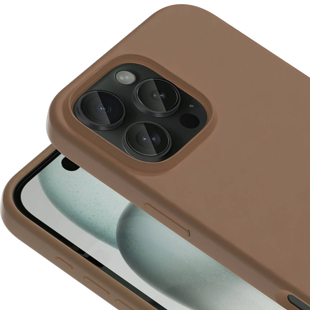 iPhone Uyumlu 16 Pro Kılıf M-safe Şarj Özellikli Sıvı Teknolojili Silinebilir Sert Zore Kivi Kapak
