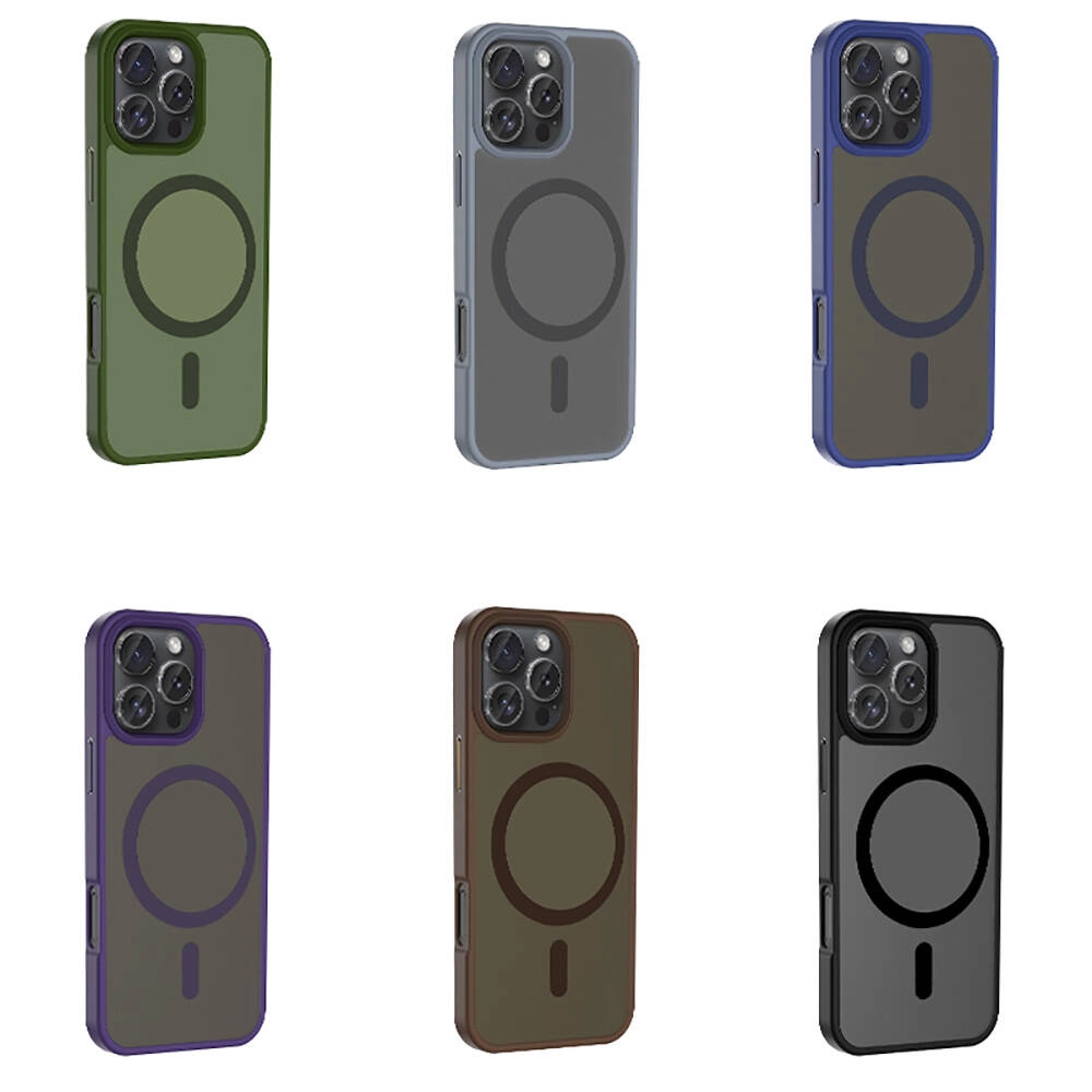 iPhone Uyumlu 16 Pro Kılıf M-safe Şarj Özellikli Mat Arka Yüzey Zore Sio Kapak