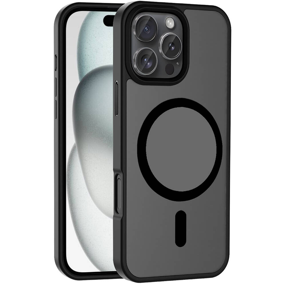 iPhone Uyumlu 16 Pro Kılıf M-safe Şarj Özellikli Mat Arka Yüzey Zore Sio Kapak