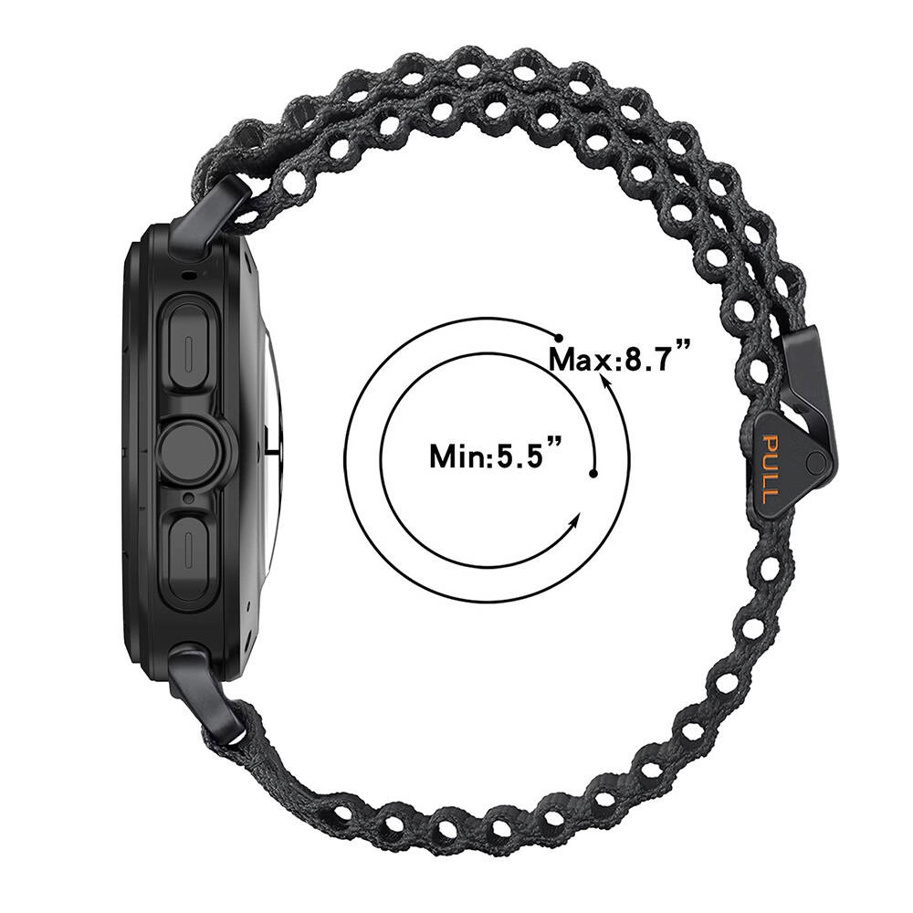 ​​Galaxy Uyumlu Watch Ultra 47mm Zore KRD-120 Naylon Kumaş Hasır Örgülü Kordon