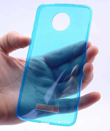 Lenovo Moto Z Kılıf Zore Ultra İnce Silikon Kapak 0.2 mm-Mavi