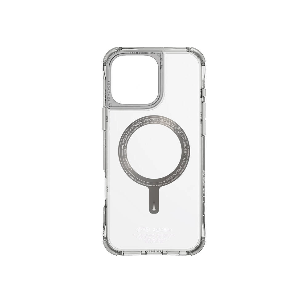 iPhone Uyumlu 16 Pro Kılıf M-safe Şarj Özellikli Şeffaf Airbag Tasarımlı Skinarma Saido Prime Kapak