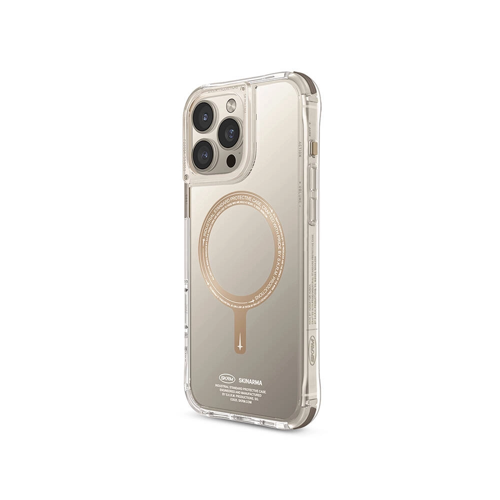iPhone Uyumlu 16 Pro Kılıf M-safe Şarj Özellikli Şeffaf Airbag Tasarımlı Skinarma Saido Prime Kapak