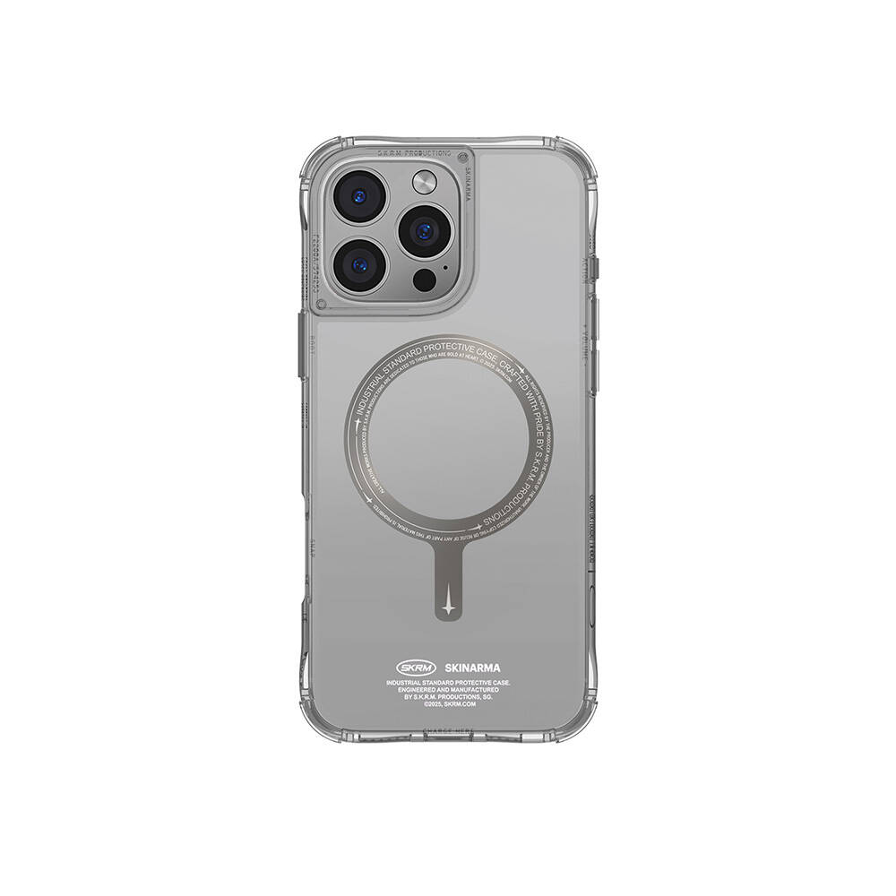 iPhone Uyumlu 16 Pro Kılıf M-safe Şarj Özellikli Şeffaf Airbag Tasarımlı Skinarma Saido Prime Kapak