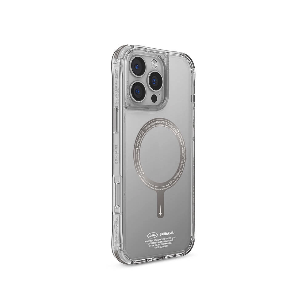iPhone Uyumlu 16 Pro Max Kılıf M-safe Şarj Özellikli Airbagli Şeffaf SkinArma Saido Prime Kapak