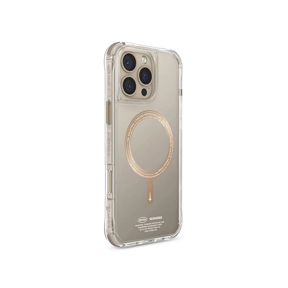 iPhone Uyumlu 16 Pro Max Kılıf M-safe Şarj Özellikli Airbagli Şeffaf SkinArma Saido Prime Kapak