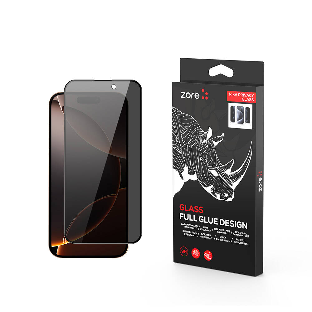 iPhone Uyumlu 16 Pro Zore Rika Premium Hayalet Temperli Cam Ekran Koruyucu