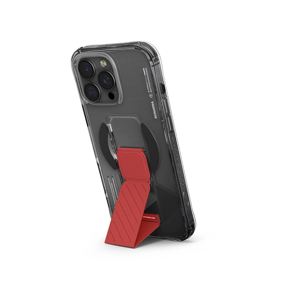 iPhone Uyumlu 16 Pro Max Kılıf M-safe Şarj Özellikli Teknoloji Desenli Standlı Skinarma Axon Kapak