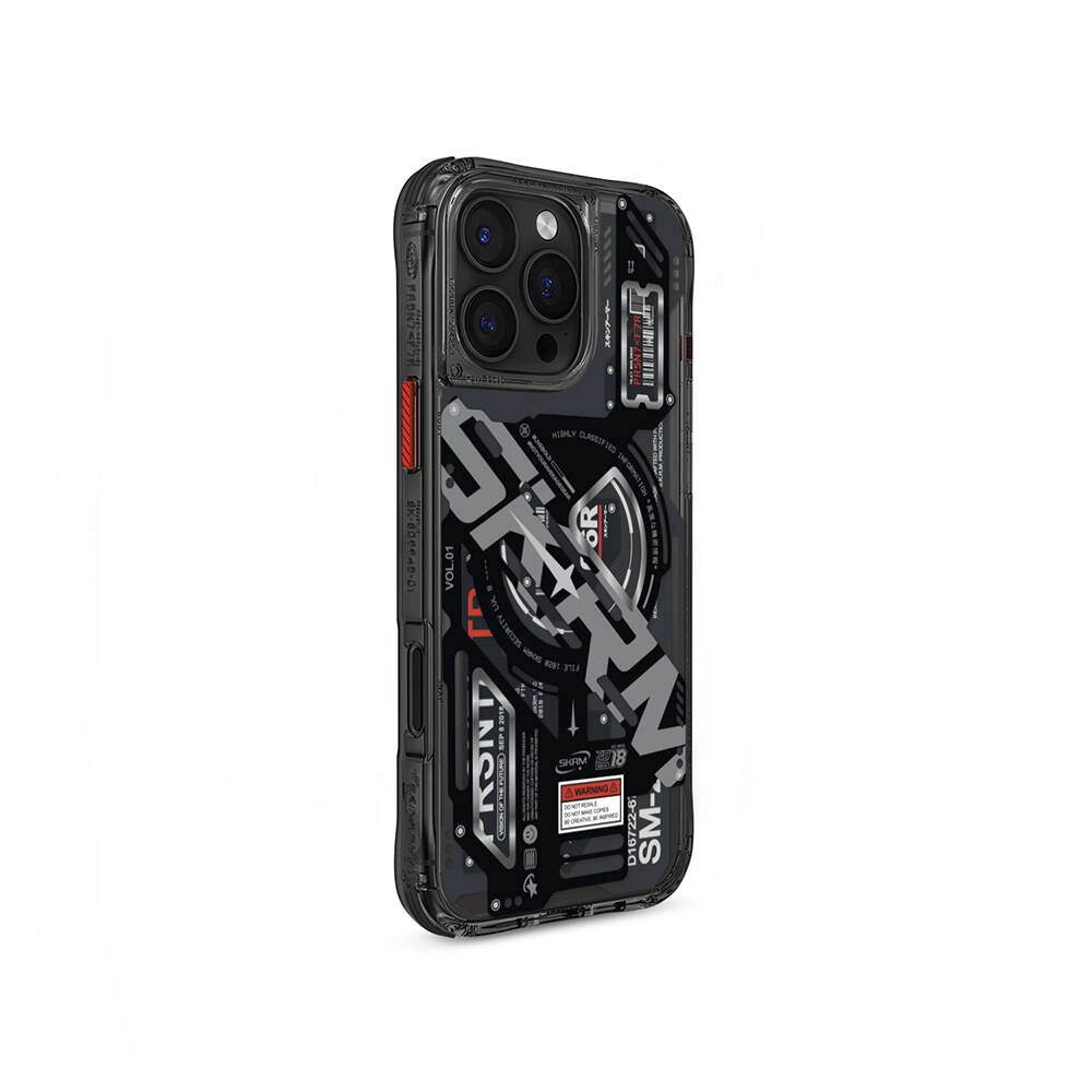 iPhone Uyumlu 16 Pro Kılıf M-safe Şarj Özellikli Katmanlı Makine Temalı SkinArma Ekho Kapak