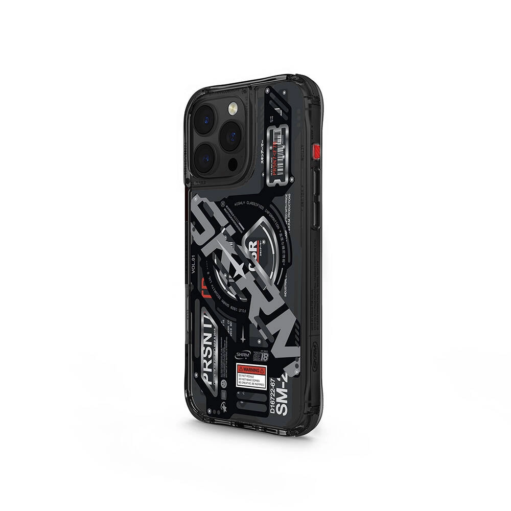 iPhone Uyumlu 16 Pro Kılıf M-safe Şarj Özellikli Katmanlı Makine Temalı SkinArma Ekho Kapak