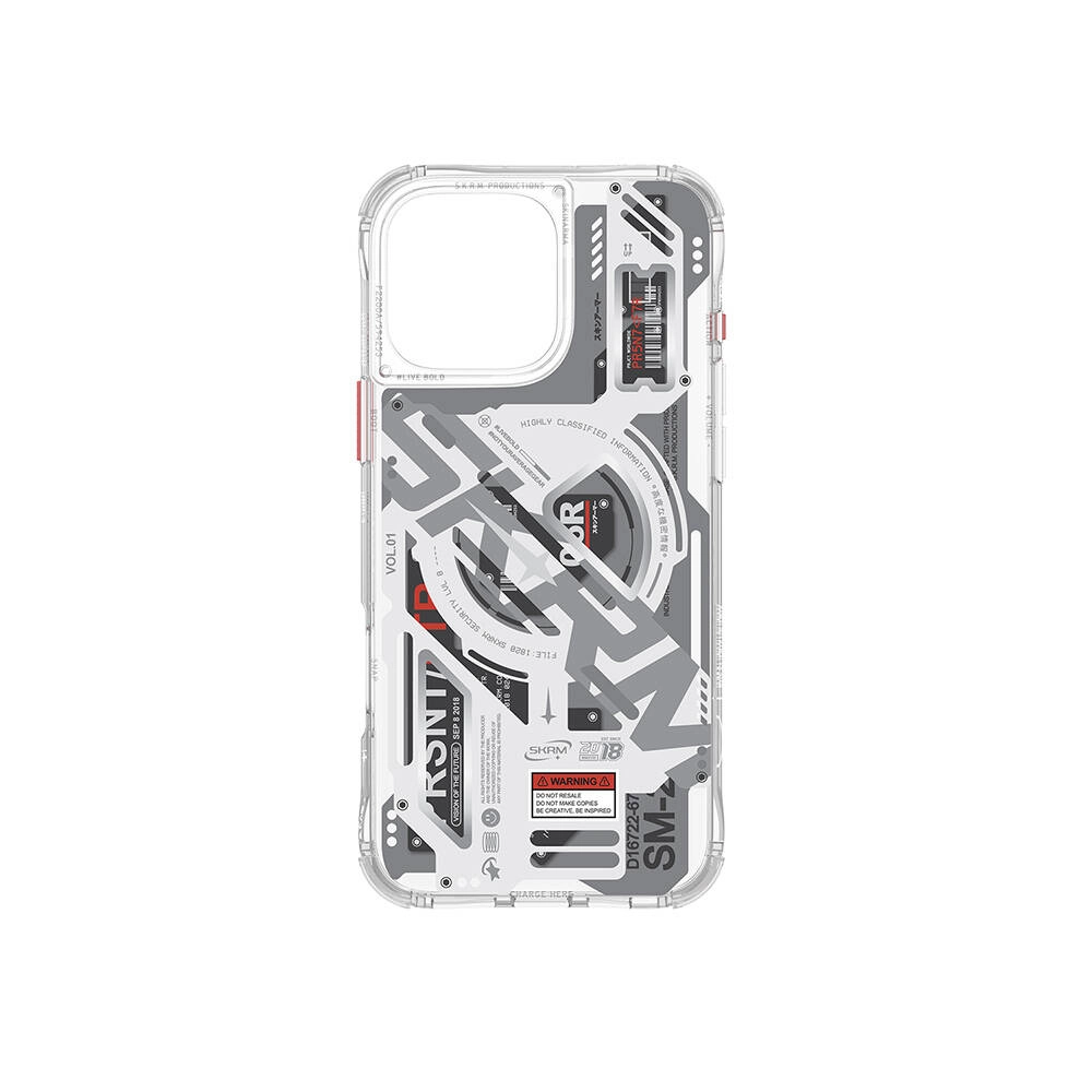iPhone Uyumlu 16 Pro Max Kılıf M-safe Şarj Özellikli Katmanlı Makine Temalı SkinArma Ekho Kapak