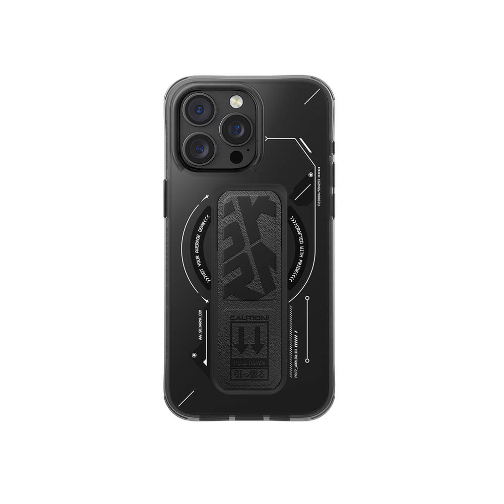 iPhone%20Uyumlu%2016%20Pro%20Max%20Kılıf%20M-safe%20Şarj%20Özellikli%20Teknoloji%20Desenli%20Standlı%20Skinarma%20Helio%20Kapak-Siyah