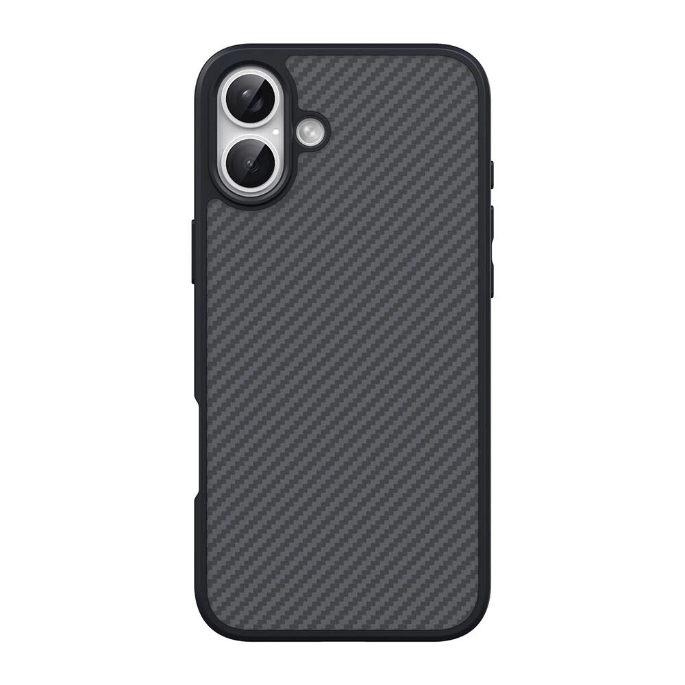 iPhone Uyumlu 16 Plus Kılıf M-safe Şarj Özellikli Karbon Fiber Tasarımlı Zore Elnino Kapak