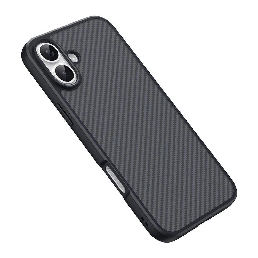 iPhone Uyumlu 16 Plus Kılıf M-safe Şarj Özellikli Karbon Fiber Tasarımlı Zore Elnino Kapak