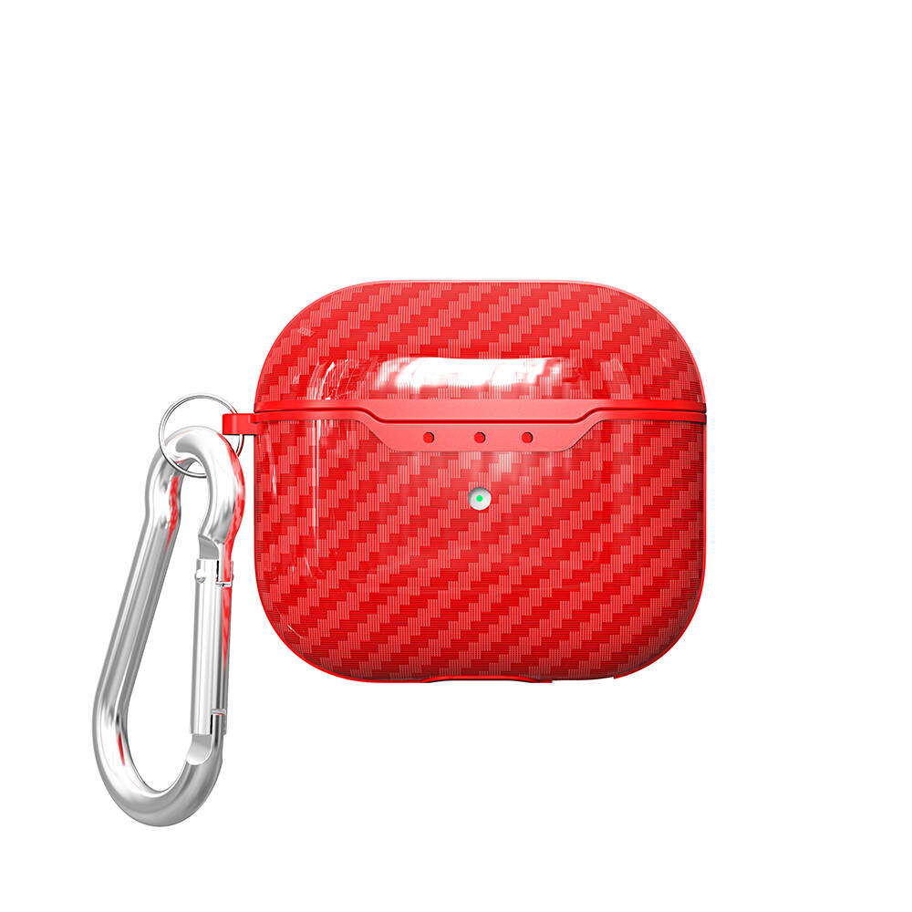Airpods Uyumlu 4 Kılıf Zore Airbag 05 Silikon-Kırmızı