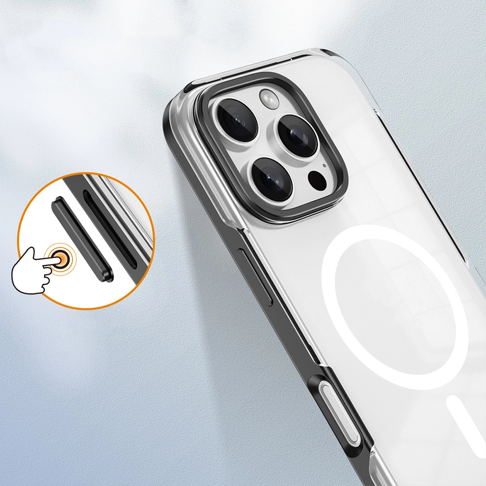 iPhone Uyumlu 16 Pro Max Kılıf M-safe Şarj Özellikli Çıkarılabilir Arka Yüzeyli Zore Polar Kapak