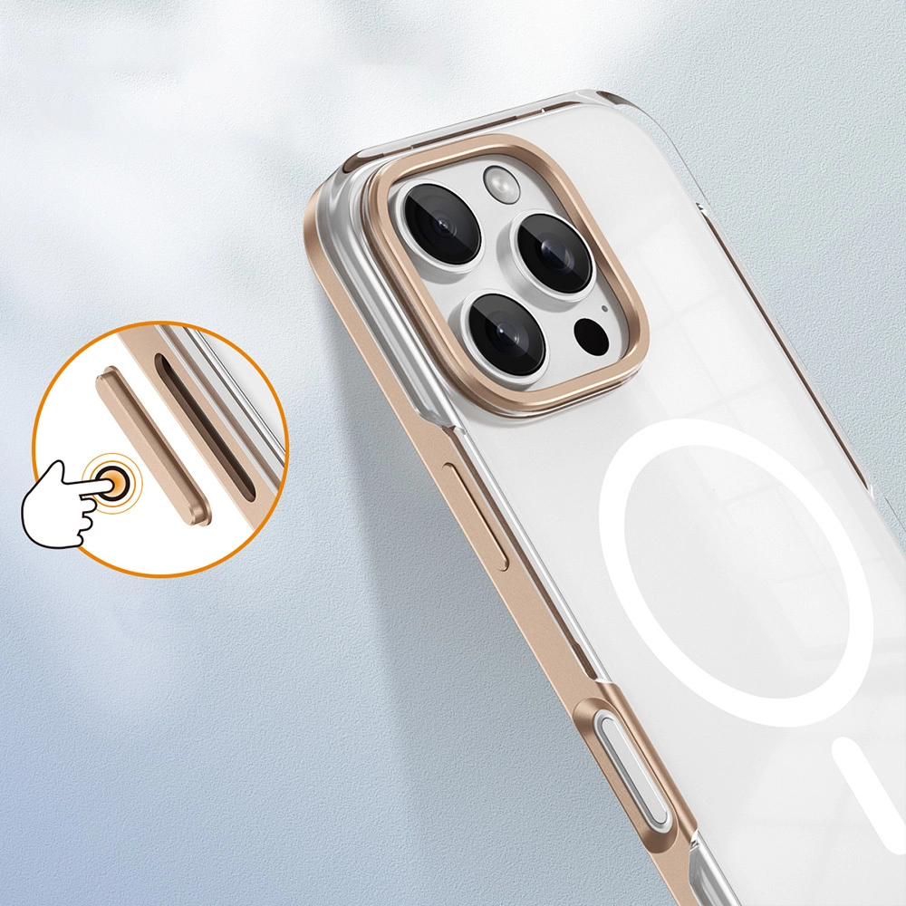 iPhone Uyumlu 16 Pro Max Kılıf M-safe Şarj Özellikli Çıkarılabilir Arka Yüzeyli Zore Polar Kapak