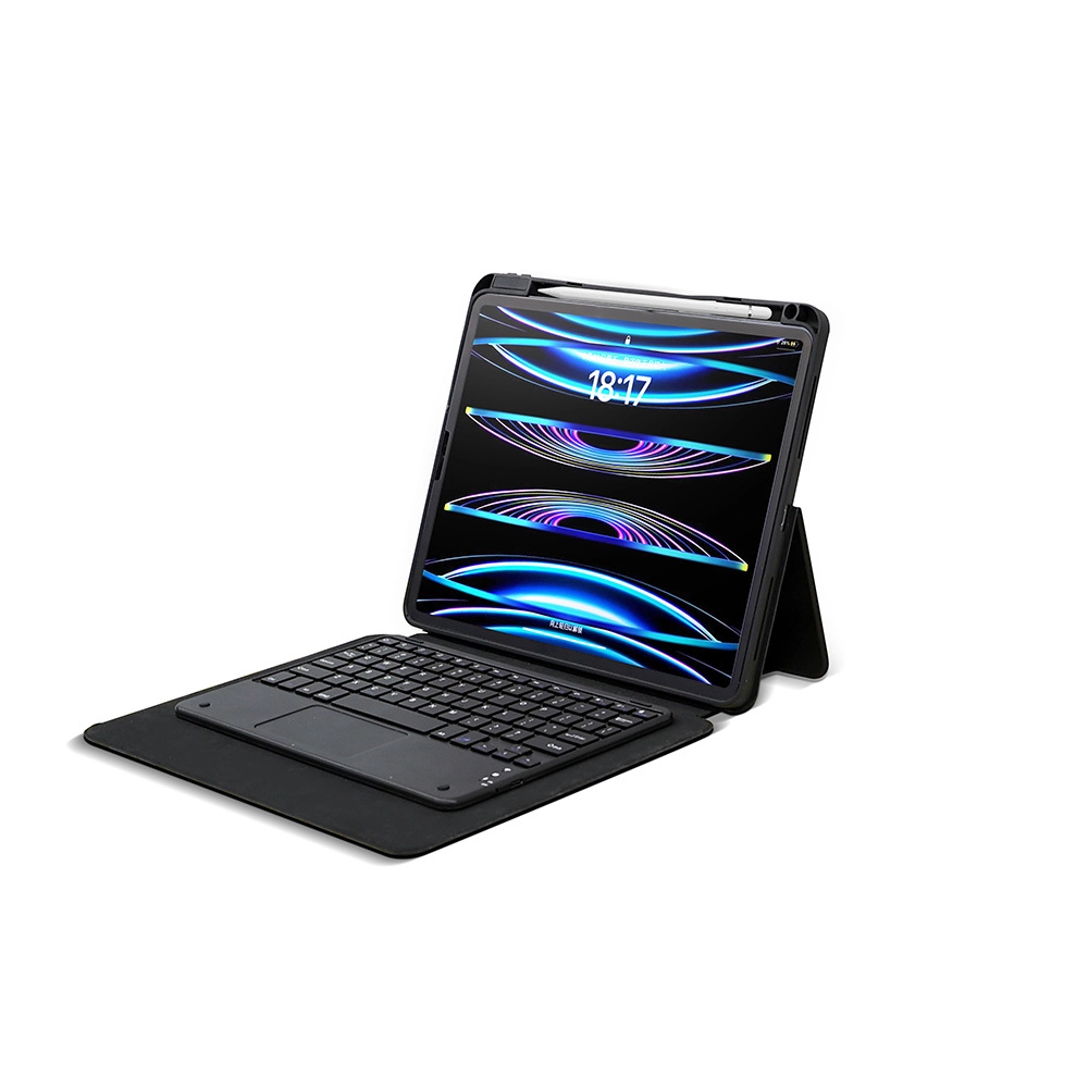 iPad Uyumlu Pro 13 2024 Zore Border Keyboard Bluetooh Bağlantılı Standlı Klavyeli Tablet Kılıfı
