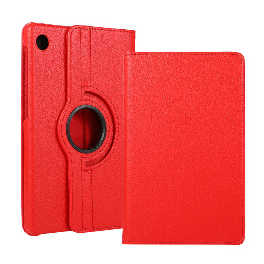 Honor Pad X8 Zore Dönebilen Standlı Kılıf-Kırmızı