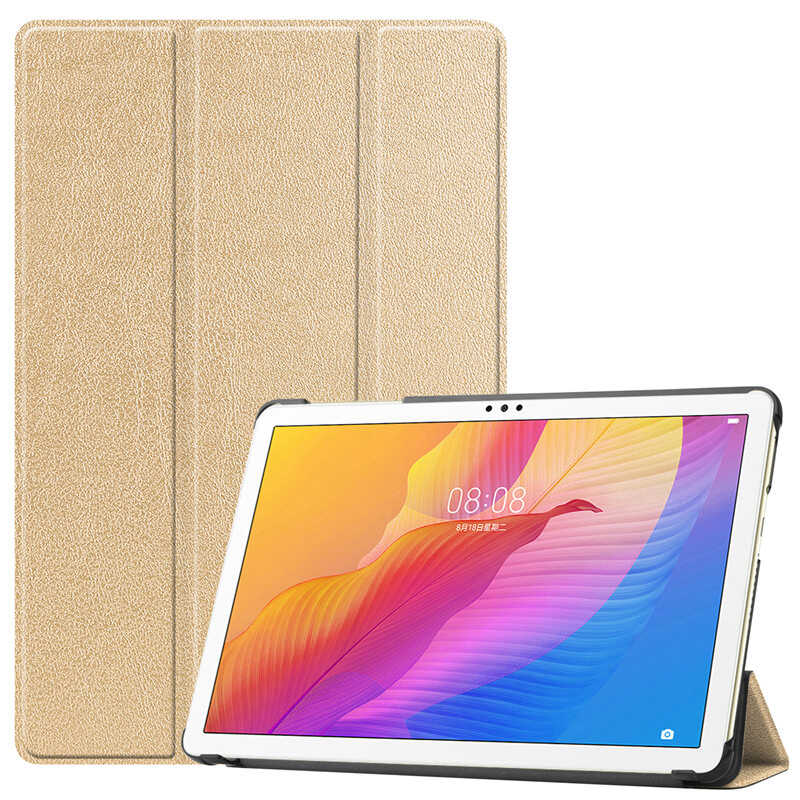 Honor Pad X8 Zore Smart Cover Standlı 1-1 Kılıf-Gold