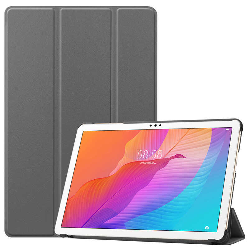 Honor Pad X8 Zore Smart Cover Standlı 1-1 Kılıf-Gri