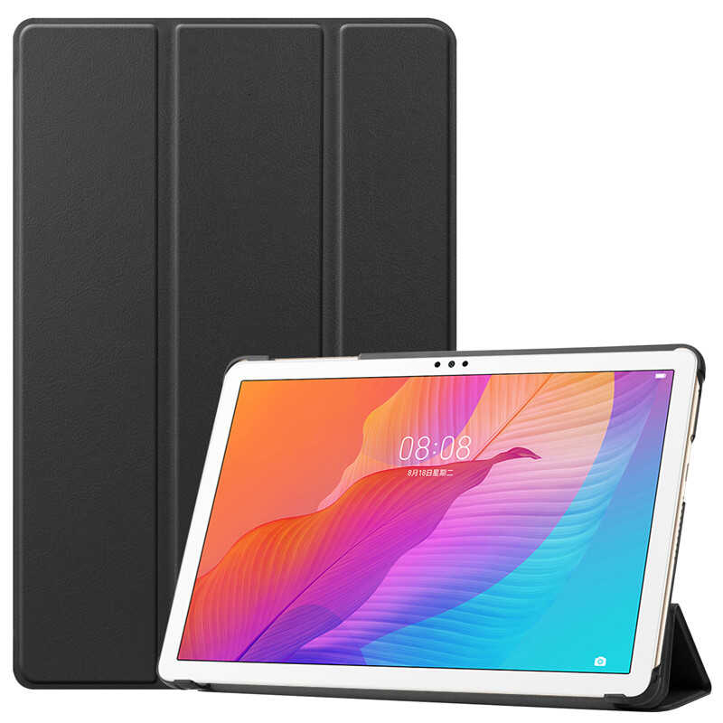 Honor Pad X8 Zore Smart Cover Standlı 1-1 Kılıf-Siyah