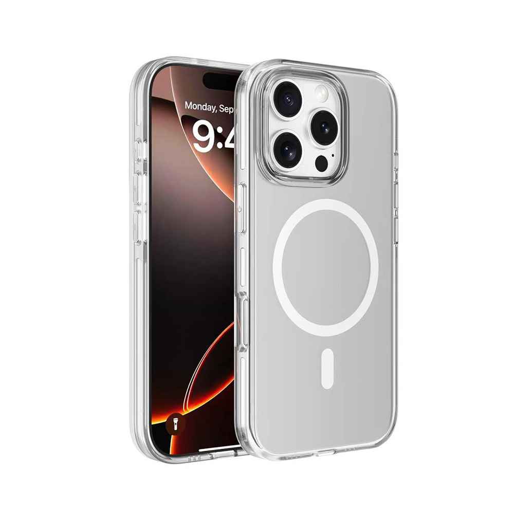 iPhone Uyumlu 16 Pro Max Kılıf M-safe Şarj Özellikli Kamera Korumalı Zore Kripto Kapak