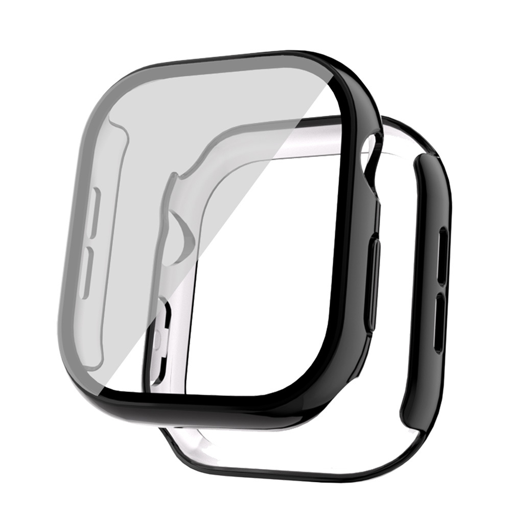 Watch 10 46mm Sert PC Kasa Electroplatink Çerçeveli Ekran Koruyucu Zore Watch Gard 36-Siyah
