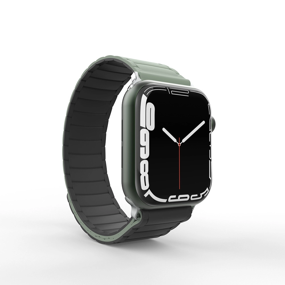 Watch 40mm Zore KRD-122 Silikon Kordon Strap Kayış-Gri-yeşil