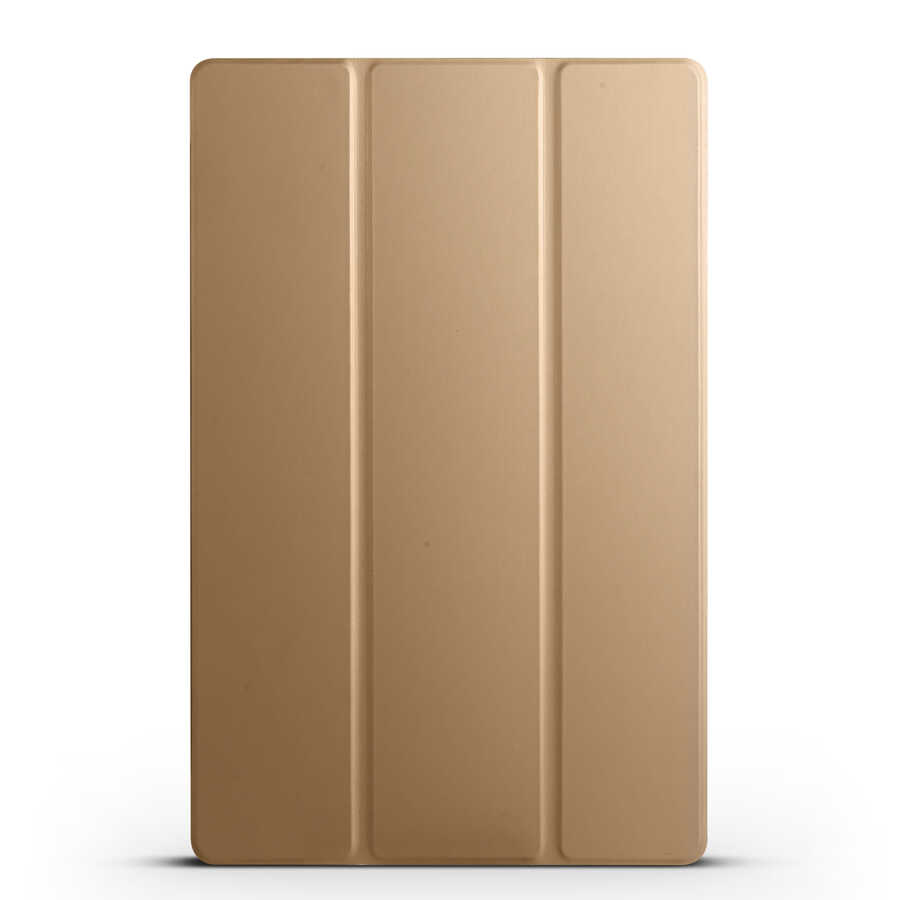 Galaxy Uyumlu Tab S10 Plus Zore Smart Cover Standlı 1-1 Kılıf-Gold