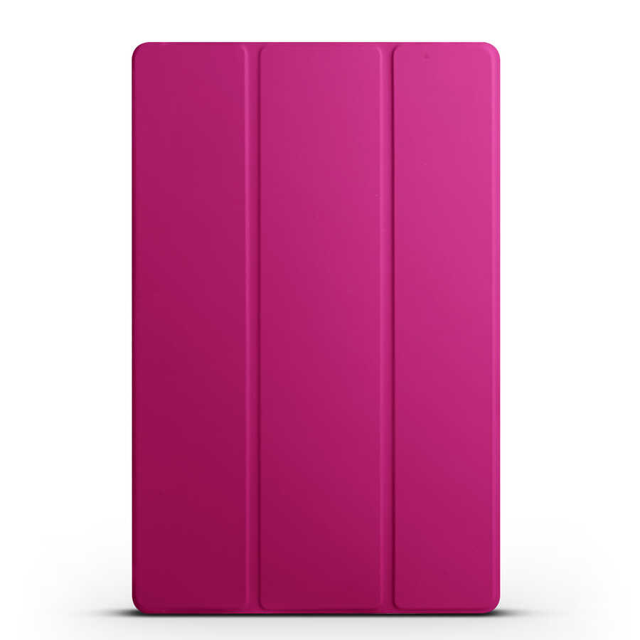 Galaxy Uyumlu Tab S10 Plus Zore Smart Cover Standlı 1-1 Kılıf-Pembe