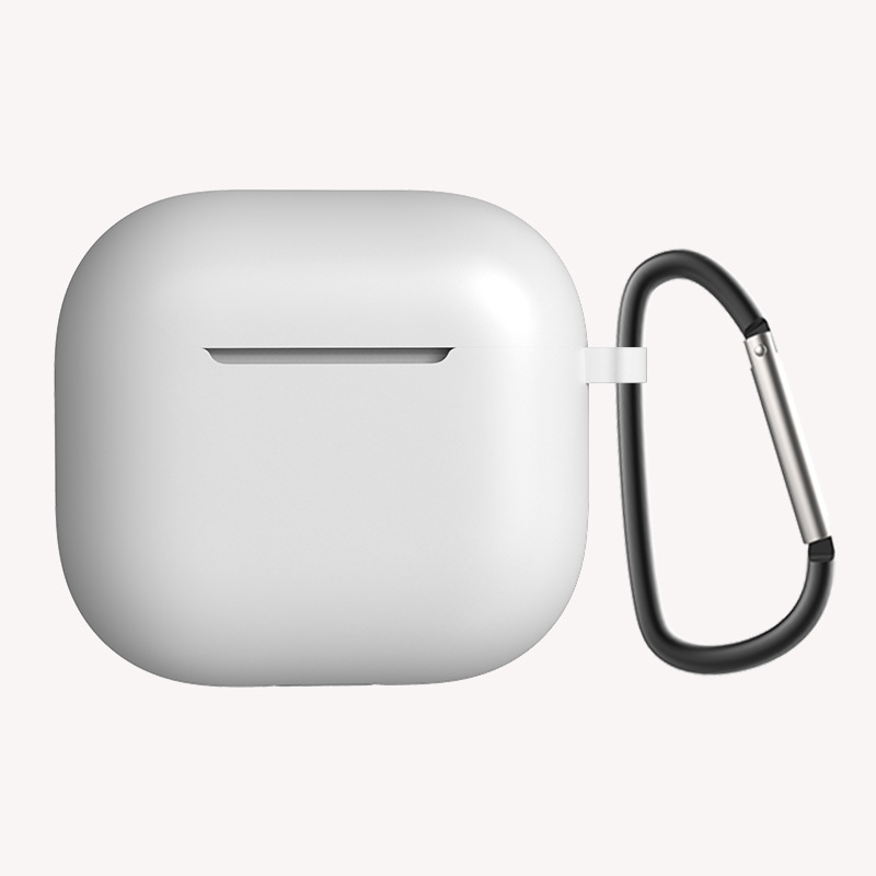 Airpods Uyumlu 4 Zore Standart Silikon Kılıf-Beyaz