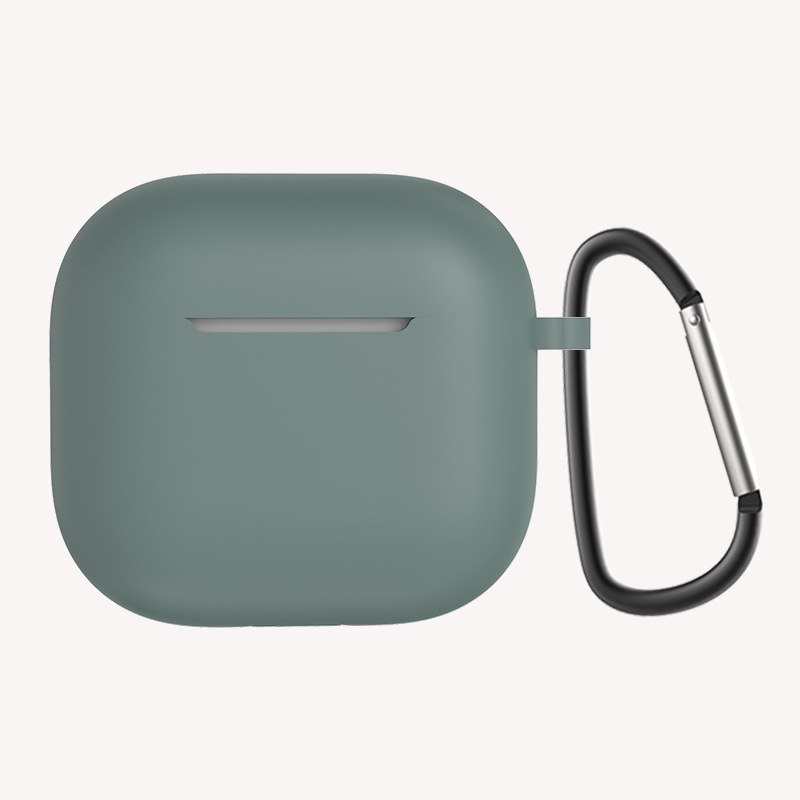 Airpods Uyumlu 4 Zore Standart Silikon Kılıf-Koyu yeşil