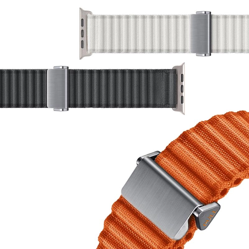 Watch 44mm Zore KRD-123 Naylon Kumaş Hasır Örgülü Kordon