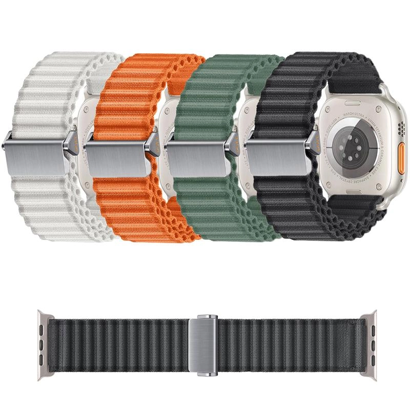 Watch 44mm Zore KRD-123 Naylon Kumaş Hasır Örgülü Kordon