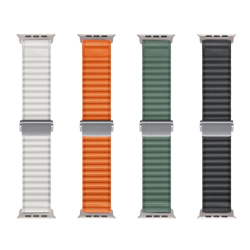 Watch 7 45mm Zore KRD-123 Naylon Kumaş Hasır Örgülü Kordon