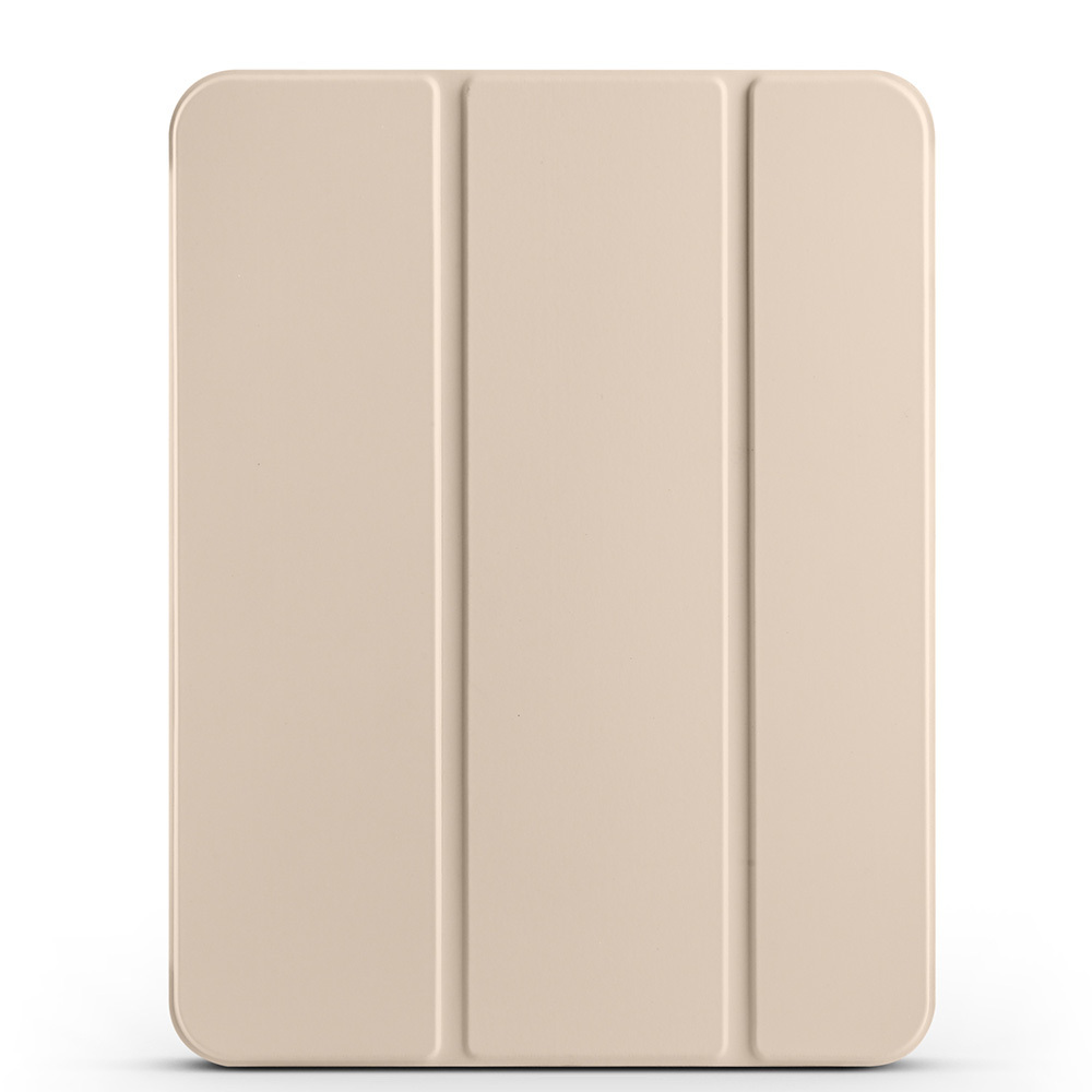 iPad Uyumlu 10.9 2022 (10.Nesil) Zore Smart Cover Kalem Bölmeli Standlı 1-1 Kılıf-Gold